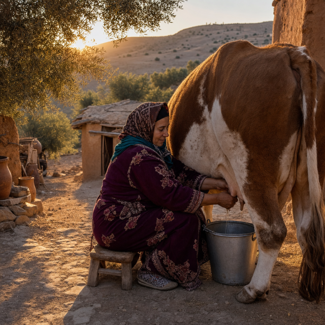 Traite des vaches — expérience authentique